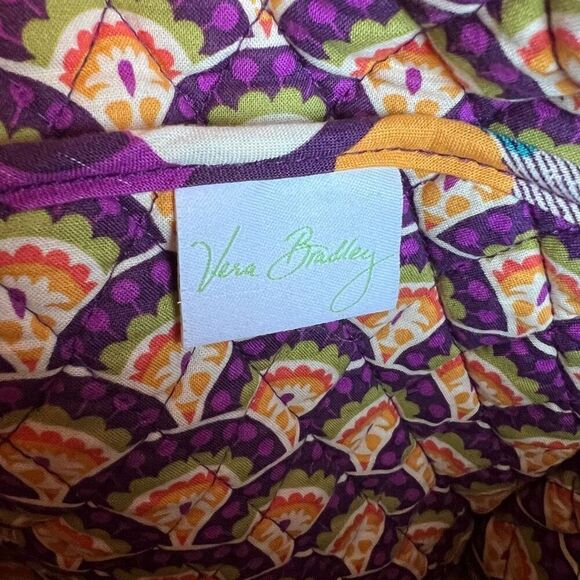 VERA BRADLEY Shoulder Bag Tote Plum Crazy Medium - Picture 7 of 9